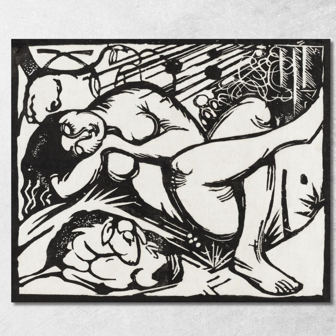 Pastorella Addormentata Franz Marc fmr104 quadro stampato su tela Pastorella Addormentata Franz Marc fmr104 quadro stampato su tela
