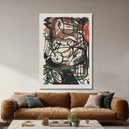 La Nascita Dei Cavalli Franz Marc fmr106 quadro stampato su tela