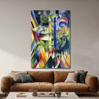 Le Piccole Capre Di Montagna Franz Marc fmr109 quadro stampato su tela