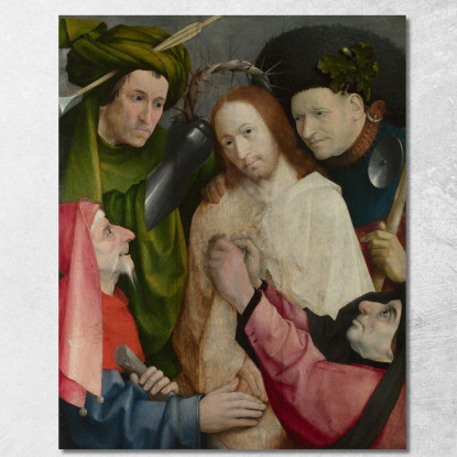 Cristo Coronato Di Spine Bosch Hieronymus hbs6 quadro stampato su tela