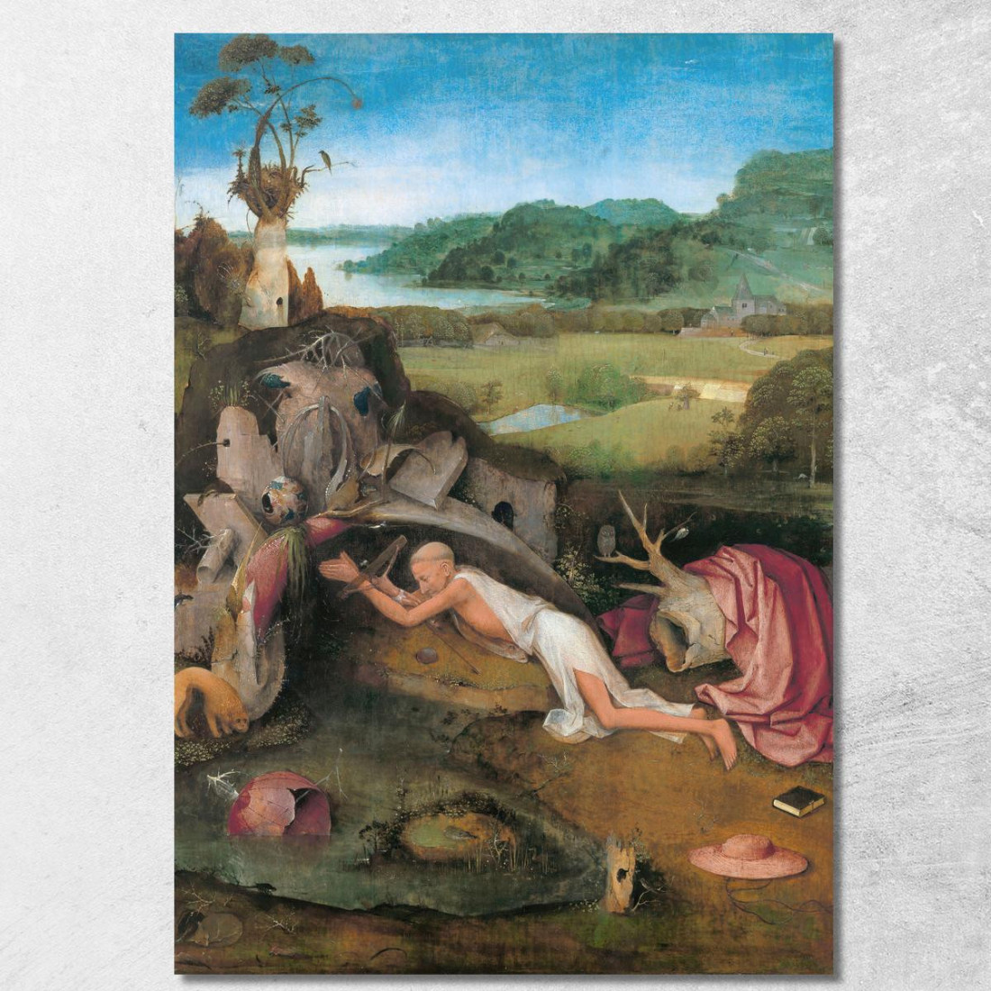 San Girolamo In Preghiera Bosch Hieronymus hbs14 quadro stampato su tela