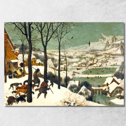 Cacciatori Nella Neve Pieter Bruegel pbr5 quadro stampato su tela