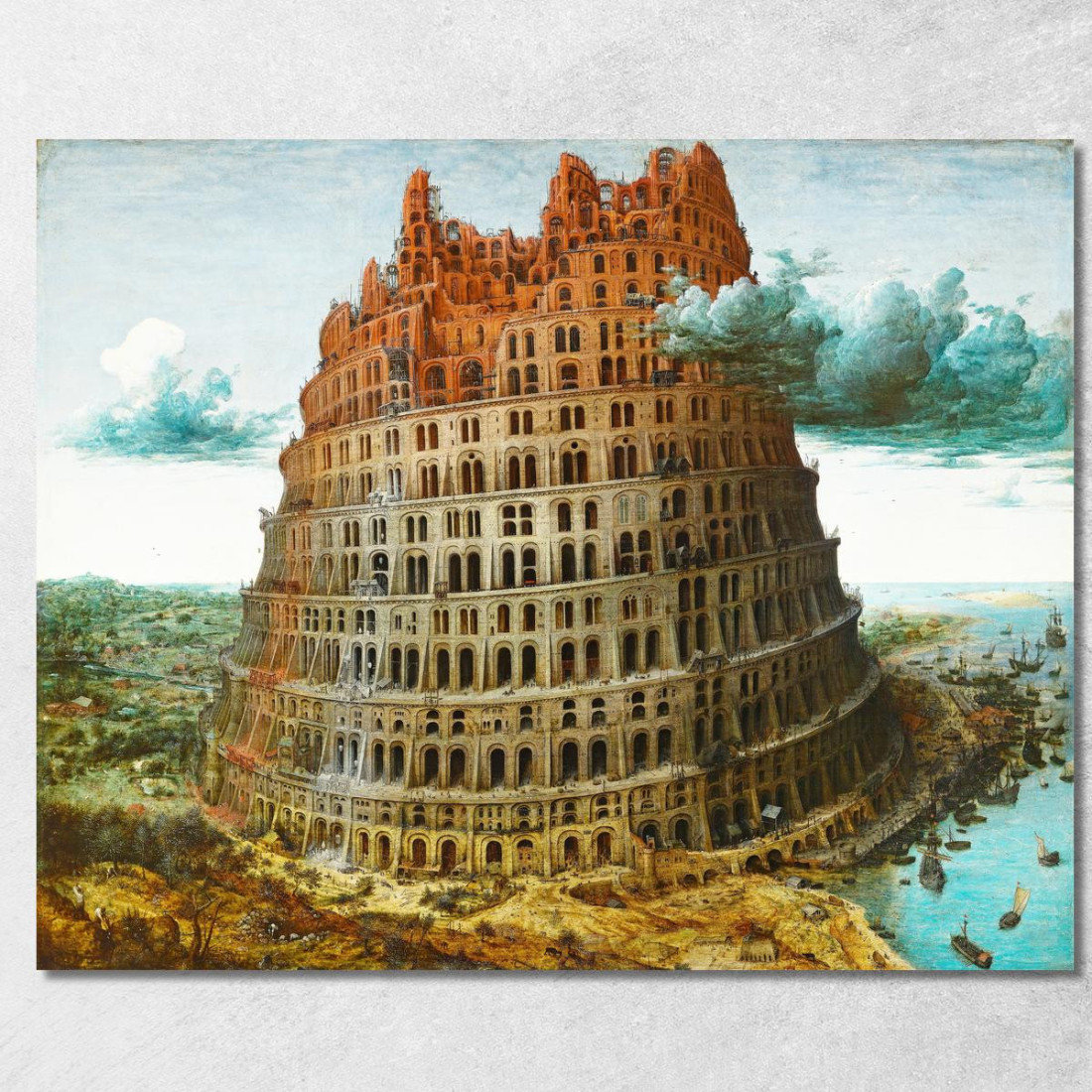 La Torre Di Babele Pieter Bruegel pbr18 quadro stampato su tela La Torre Di Babele Pieter Bruegel pbr18 quadro stampato su tela