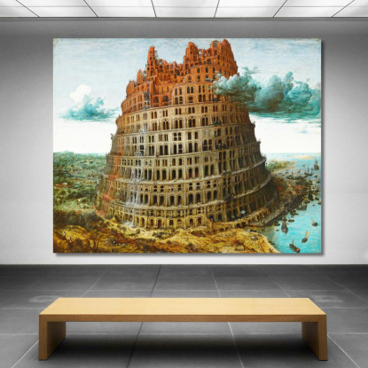 La Torre Di Babele Pieter Bruegel pbr18 quadro stampato su tela