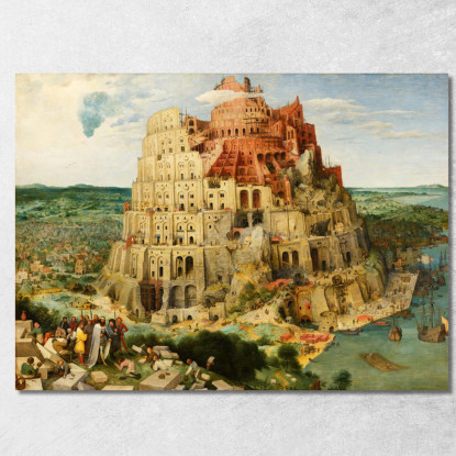 La Torre Di_Babele Pieter Bruegel pbr21 quadro stampato su tela