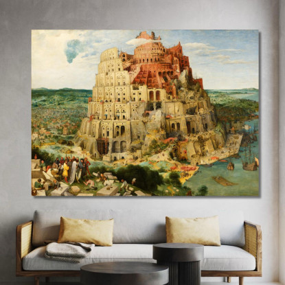 La Torre Di_Babele Pieter Bruegel pbr21 quadro stampato su tela