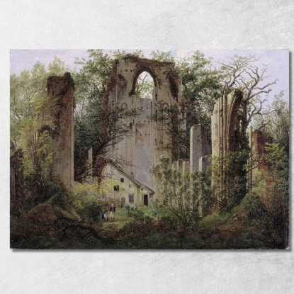 Rovina Del Monastero Eldena 1824 Caspar David Friedrich cdf16 quadro stampato su tela