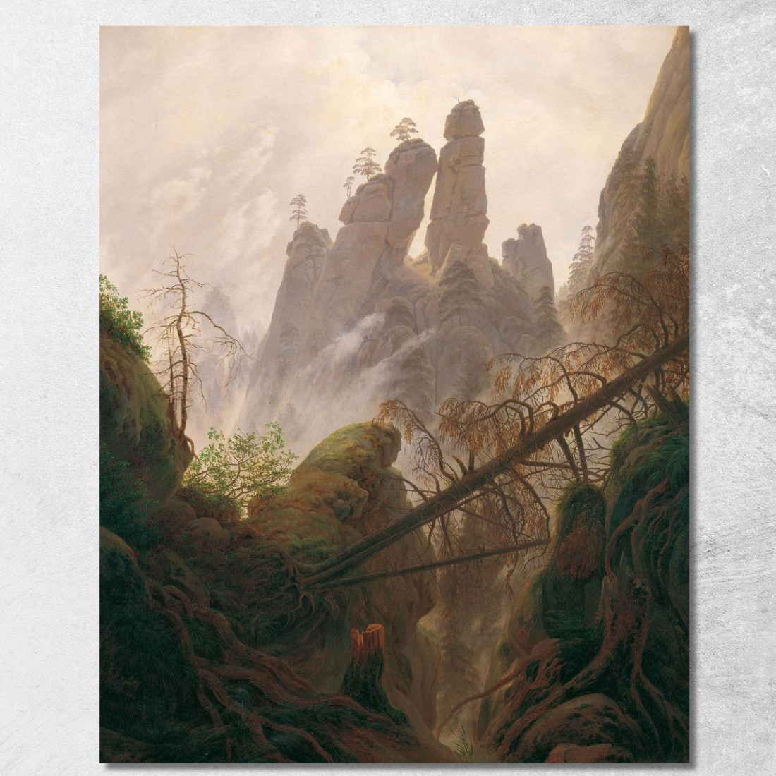 Paesaggio Roccioso Nelle Montagne Di Arenaria Dell'Elba Caspar David Friedrich cdf25 quadro stampato su tela Paesaggio Roccioso Nelle Montagne Di Arenaria Dell'Elba Caspar David Friedrich cdf25 quadro stampato su tela