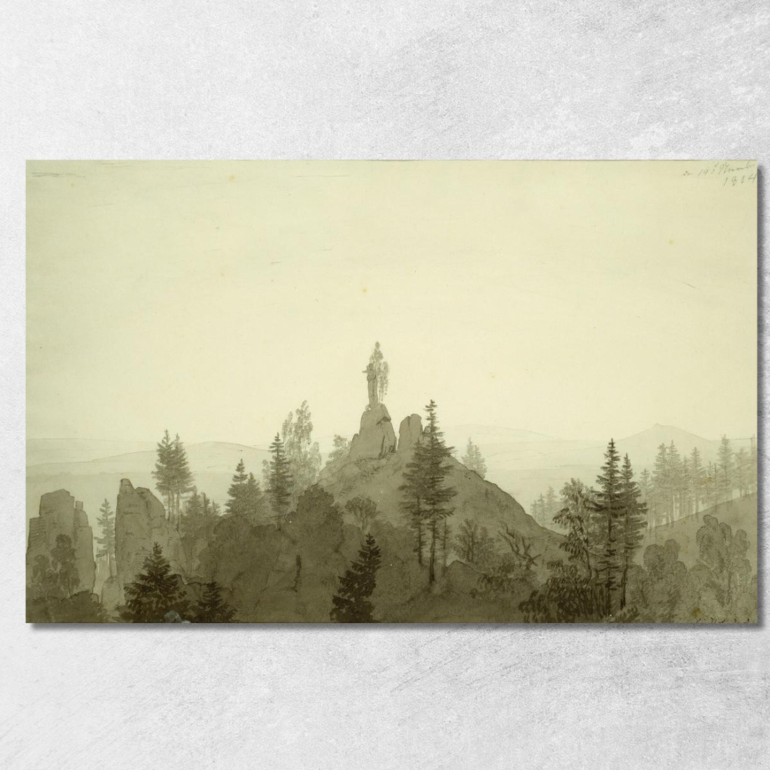 Statua Della Madonna In Montagna Caspar David Friedrich cdf30 quadro stampato su tela Statua Della Madonna In Montagna Caspar David Friedrich cdf30 quadro stampato su tela