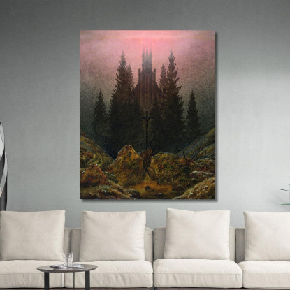 La Croce In Montagna Caspar David Friedrich cdf35 quadro stampato su tela