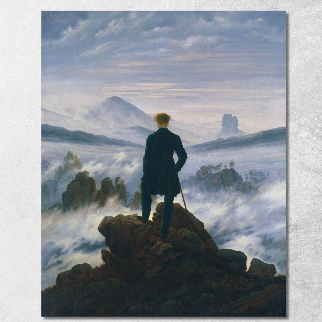Viandante Sul Mare Di Nebb Caspar David Friedrich cdf41 quadro stampato su tela Viandante Sul Mare Di Nebb Caspar David Friedrich cdf41 quadro stampato su tela