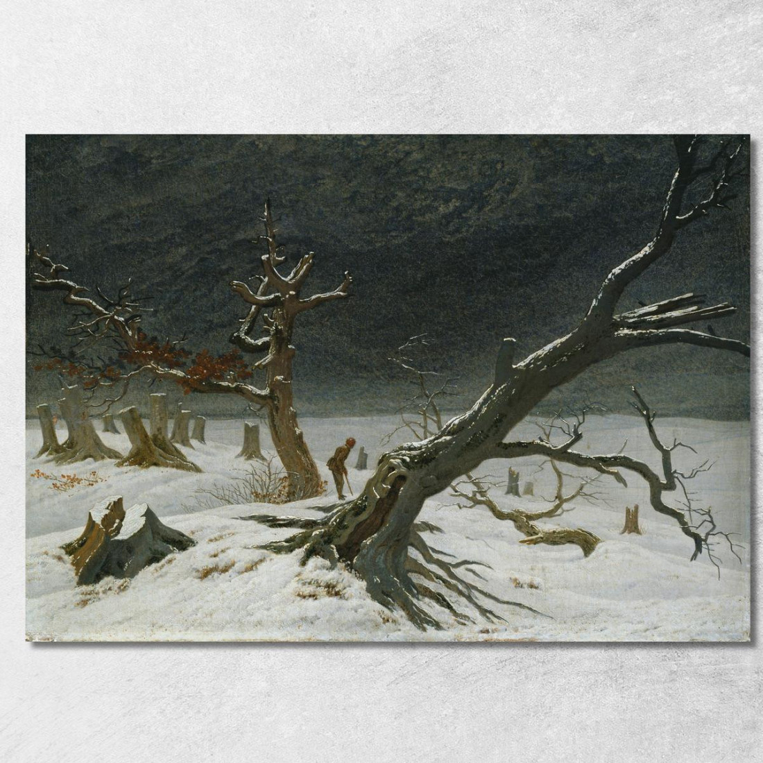 Paesaggio Invernale Caspar David Friedrich cdf45 quadro stampato su tela