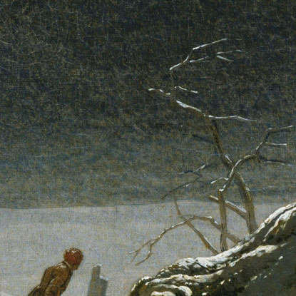 Paesaggio Invernale Caspar David Friedrich cdf45 quadro stampato su tela