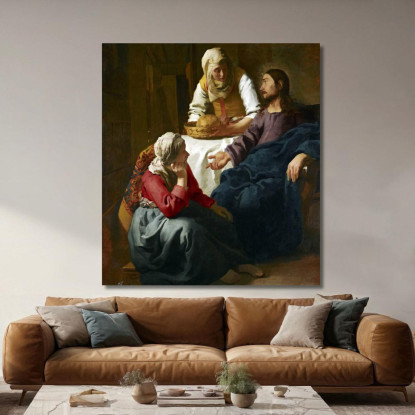 Cristo Nella Casa Di Marta E Maria Jan Vermeer jvr4 quadro stampato su tela