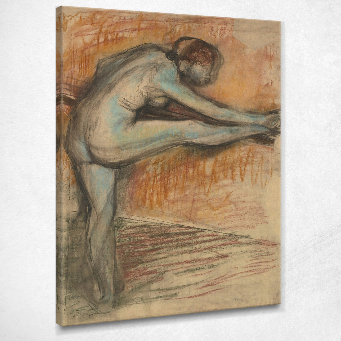 Studio Di Nudo Per Una Ballerina Alla Sbarra Edgar Degas edg300 quadro stampato su tela Studio Di Nudo Per Una Ballerina Alla Sbarra Edgar Degas edg300 quadro stampato su tela