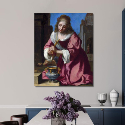 Santa Prassede Jan Vermeer jvr14 quadro stampato su tela