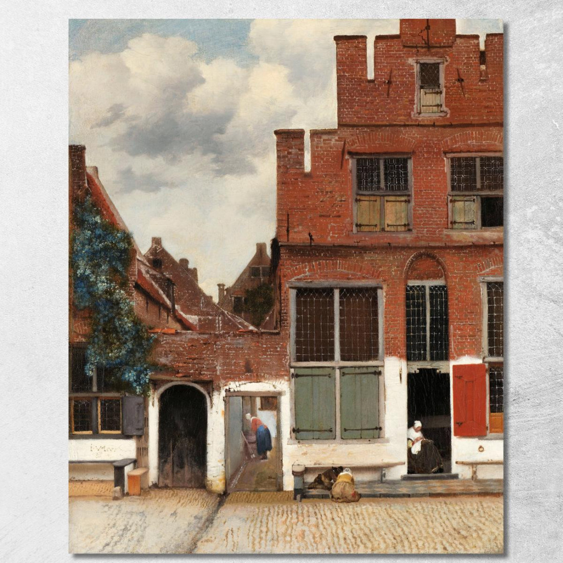 La Piccola Strada Jan Vermeer jvr25 quadro stampato su tela La Piccola Strada Jan Vermeer jvr25 quadro stampato su tela