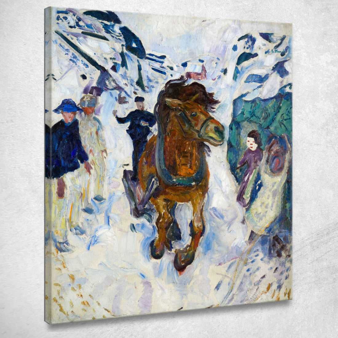 Cavallo Al Galoppo Edvard Munch em3 quadro stampato su tela Cavallo Al Galoppo Edvard Munch em3 quadro stampato su tela