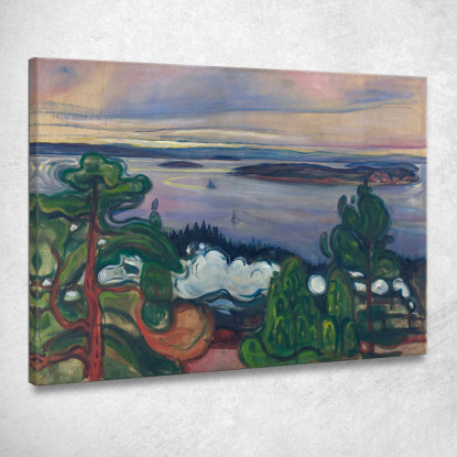 Fumo Dal Treno Edvard Munch em11 quadro stampato su tela