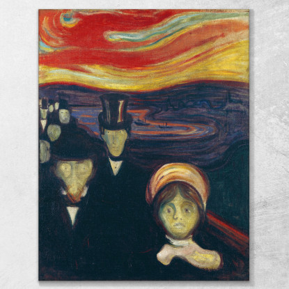 Ansia Edvard Munch em14 quadro stampato su tela