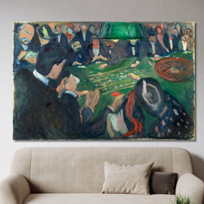 Il Tavolo Della Roulette Di Monte Carlo Edvard Munch em15 quadro stampato su tela