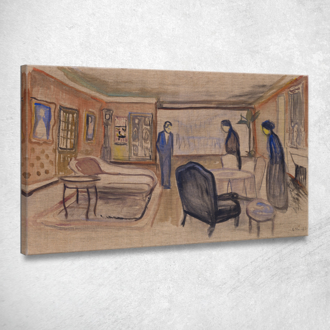 Scena Dei Fantasmi Di Ibsen Edvard Munch em18 quadro stampato su tela Scena Dei Fantasmi Di Ibsen Edvard Munch em18 quadro stampato su tela