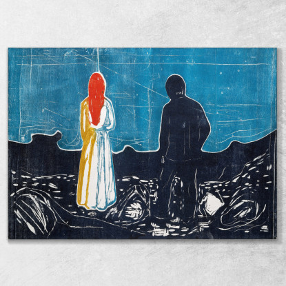 Solitudine Edvard Munch em23 quadro stampato su tela