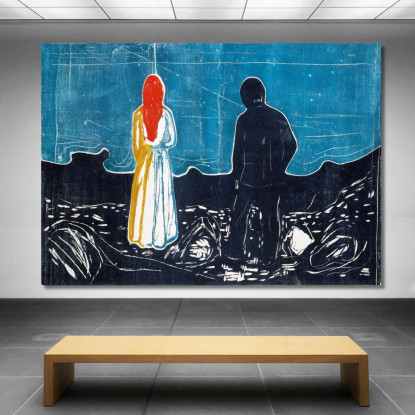 Solitudine Edvard Munch em23 quadro stampato su tela