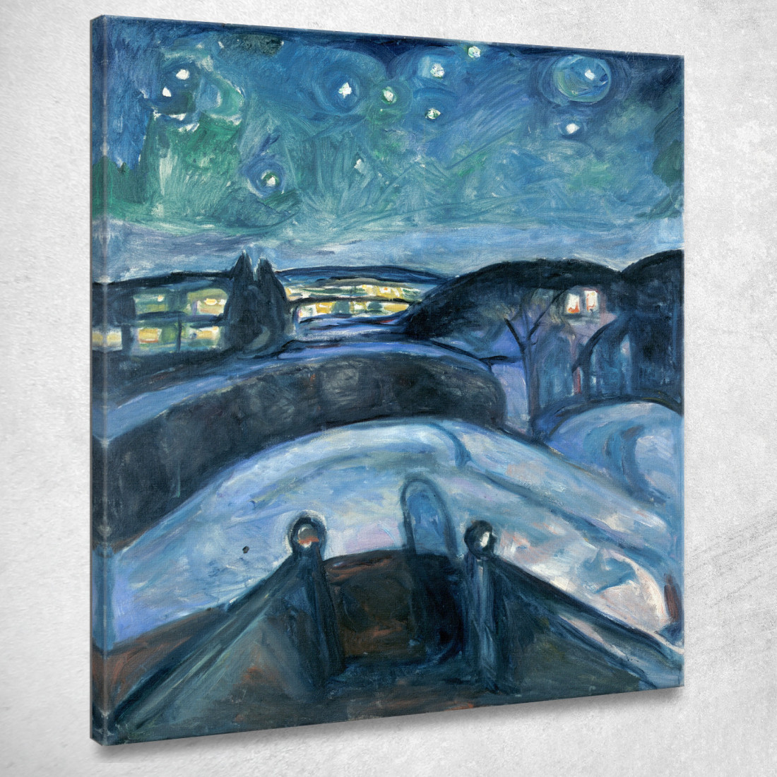Notte Stellata Edvard Munch em33 quadro stampato su tela Notte Stellata Edvard Munch em33 quadro stampato su tela