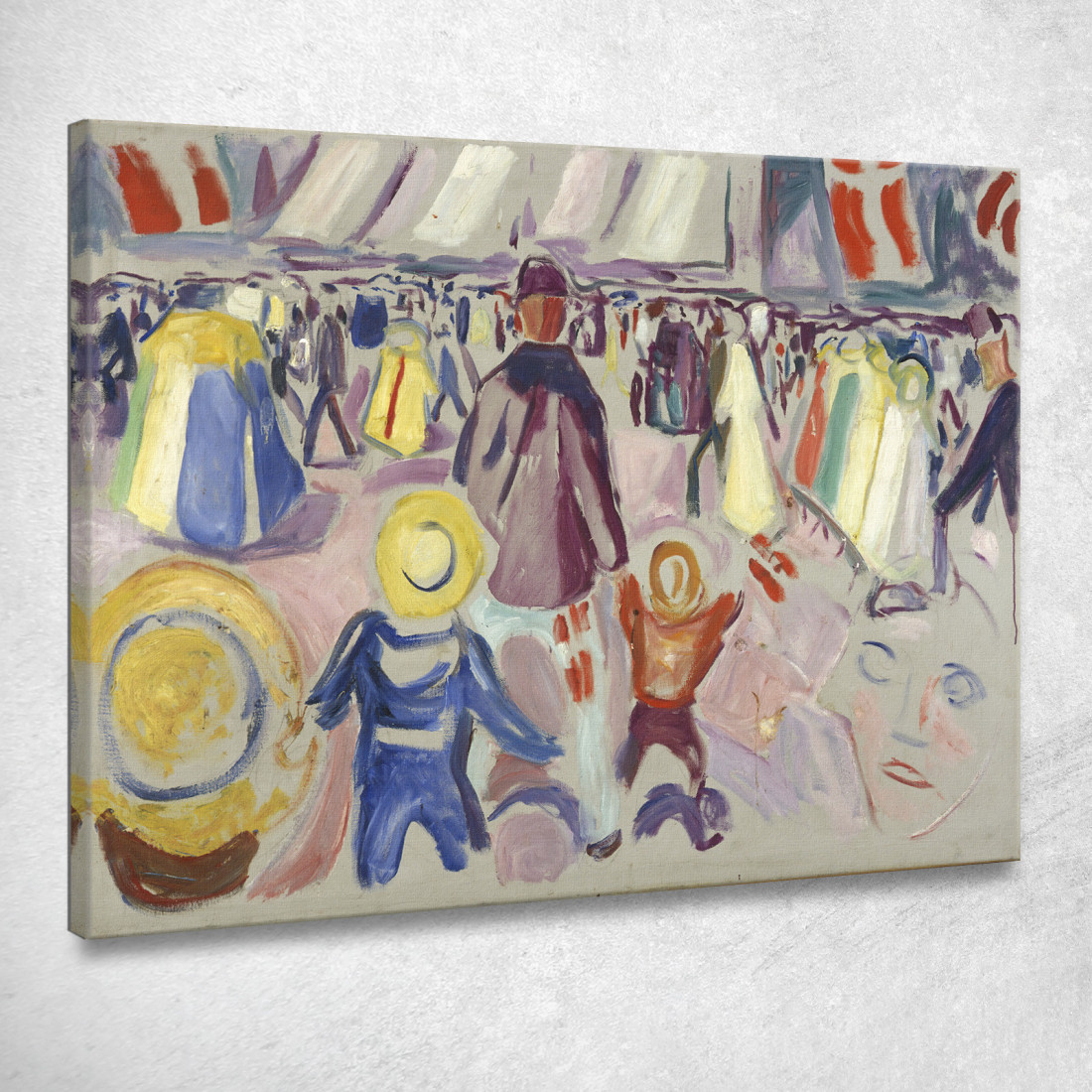 17 Maggio In Una Piccola Cittadina Norvegese Edvard Munch em38 quadro stampato su tela 17 Maggio In Una Piccola Cittadina Norvegese Edvard Munch em38 quadro stampato su tela