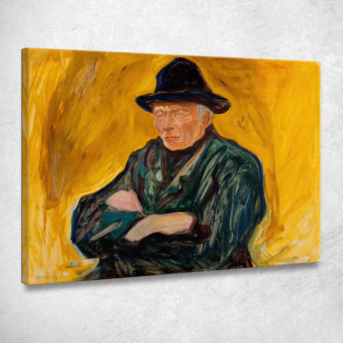Un Vecchio Uomo Edvard Munch em47 quadro stampato su tela Un Vecchio Uomo Edvard Munch em47 quadro stampato su tela