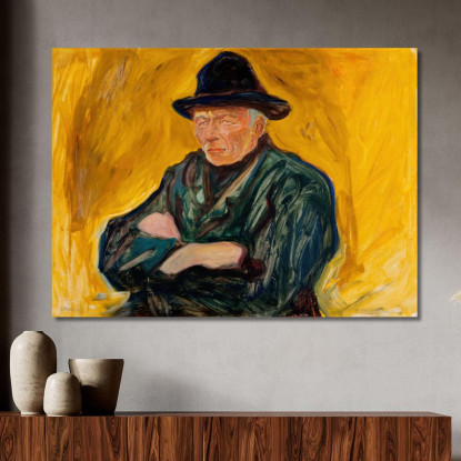 Un Vecchio Uomo Edvard Munch em47 quadro stampato su tela