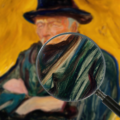 Un Vecchio Uomo Edvard Munch em47 quadro stampato su tela