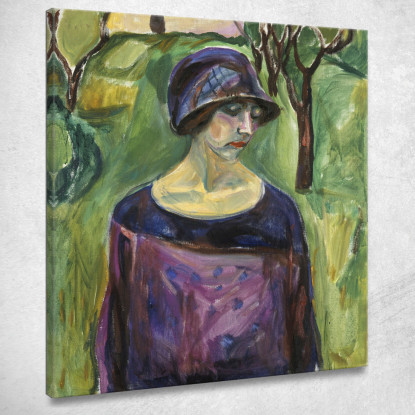 Birgit Prestøe Nel Giardino Edvard Munch em71 quadro stampato su tela