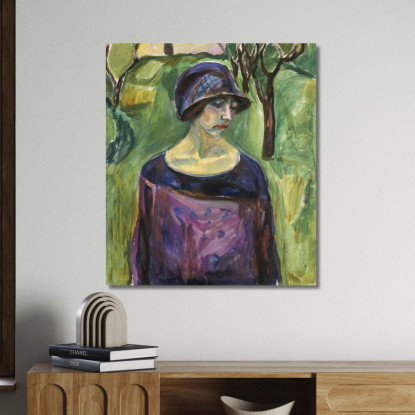 Birgit Prestøe Nel Giardino Edvard Munch em71 quadro stampato su tela
