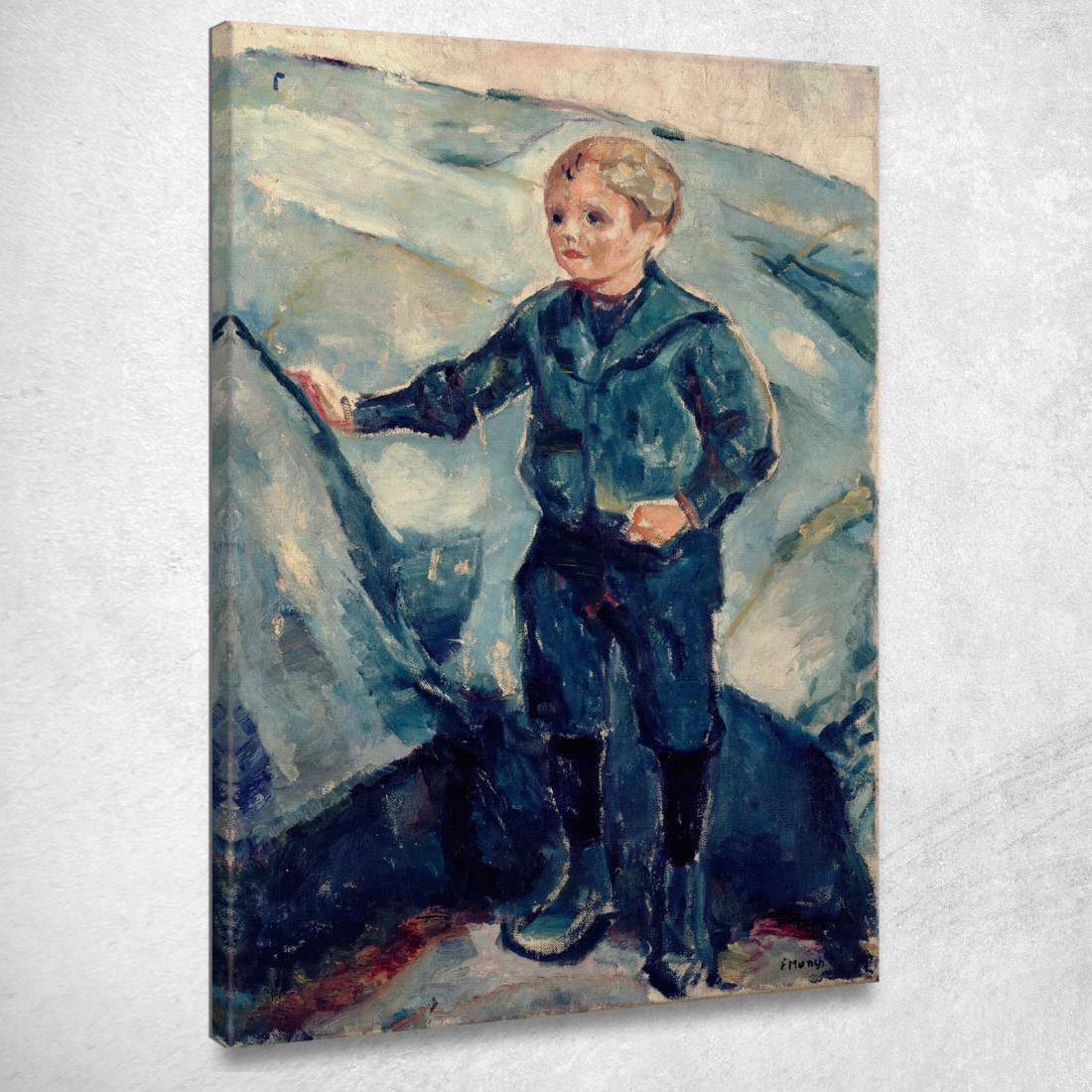 Ragazzo In Blu Edvard Munch em72 quadro stampato su tela Ragazzo In Blu Edvard Munch em72 quadro stampato su tela