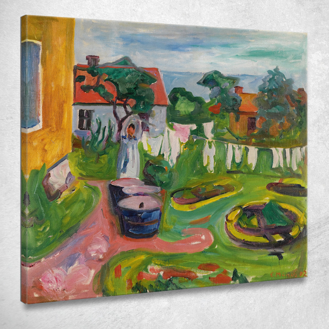 Vestiti Stesi Ad Åsgårdstrand Edvard Munch em82 quadro stampato su tela Vestiti Stesi Ad Åsgårdstrand Edvard Munch em82 quadro stampato su tela