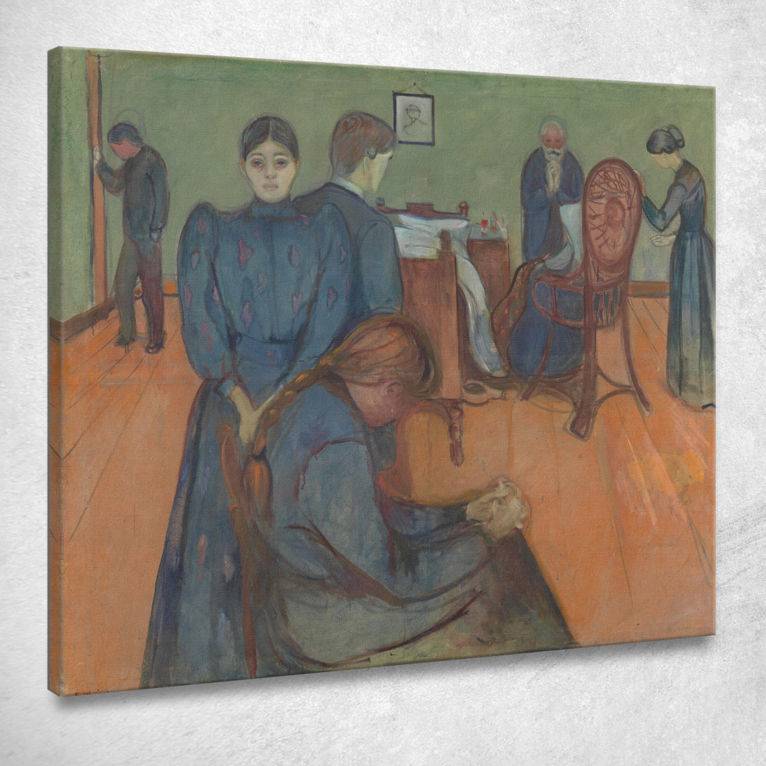 Morte Nella Stanza Del Malato Edvard Munch em90 quadro stampato su tela Morte Nella Stanza Del Malato Edvard Munch em90 quadro stampato su tela
