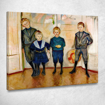 I Figli Del Dottor Linde Edvard Munch em96 quadro stampato su tela