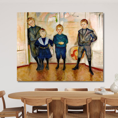 I Figli Del Dottor Linde Edvard Munch em96 quadro stampato su tela