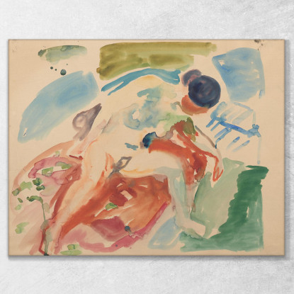 Nudo Femminile Edvard Munch em114 quadro stampato su tela