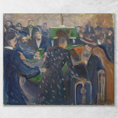 Giocatori D'Azzardo A Montecarlo Edvard Munch em124 quadro stampato su tela