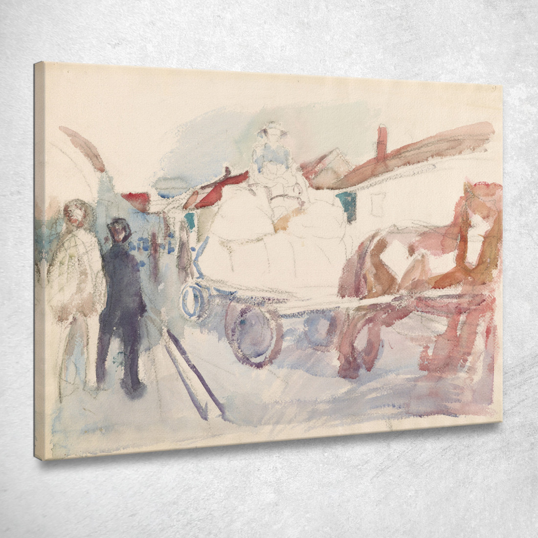 Cavallo E Carrozza Per Strada Edvard Munch em140 quadro stampato su tela Cavallo E Carrozza Per Strada Edvard Munch em140 quadro stampato su tela