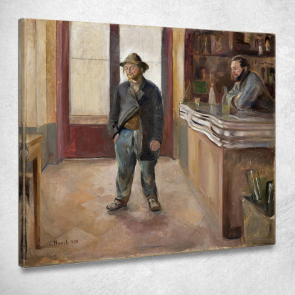 Nella Taverna Edvard Munch em149 quadro stampato su tela