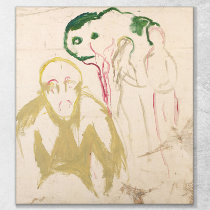 Motivo Di Gelosia Edvard Munch em153 quadro stampato su tela