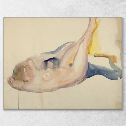 Disteso Nudo Con Le Gambe Sollevate Edvard Munch em177 quadro stampato su tela