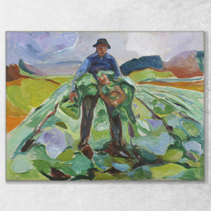 L'Uomo Nel Campo Di Cavoli Edvard Munch em186 quadro stampato su tela