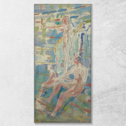 Gli Uomini Si Sono Rivolti Verso Il Sole Edvard Munch em197 quadro stampato su tela