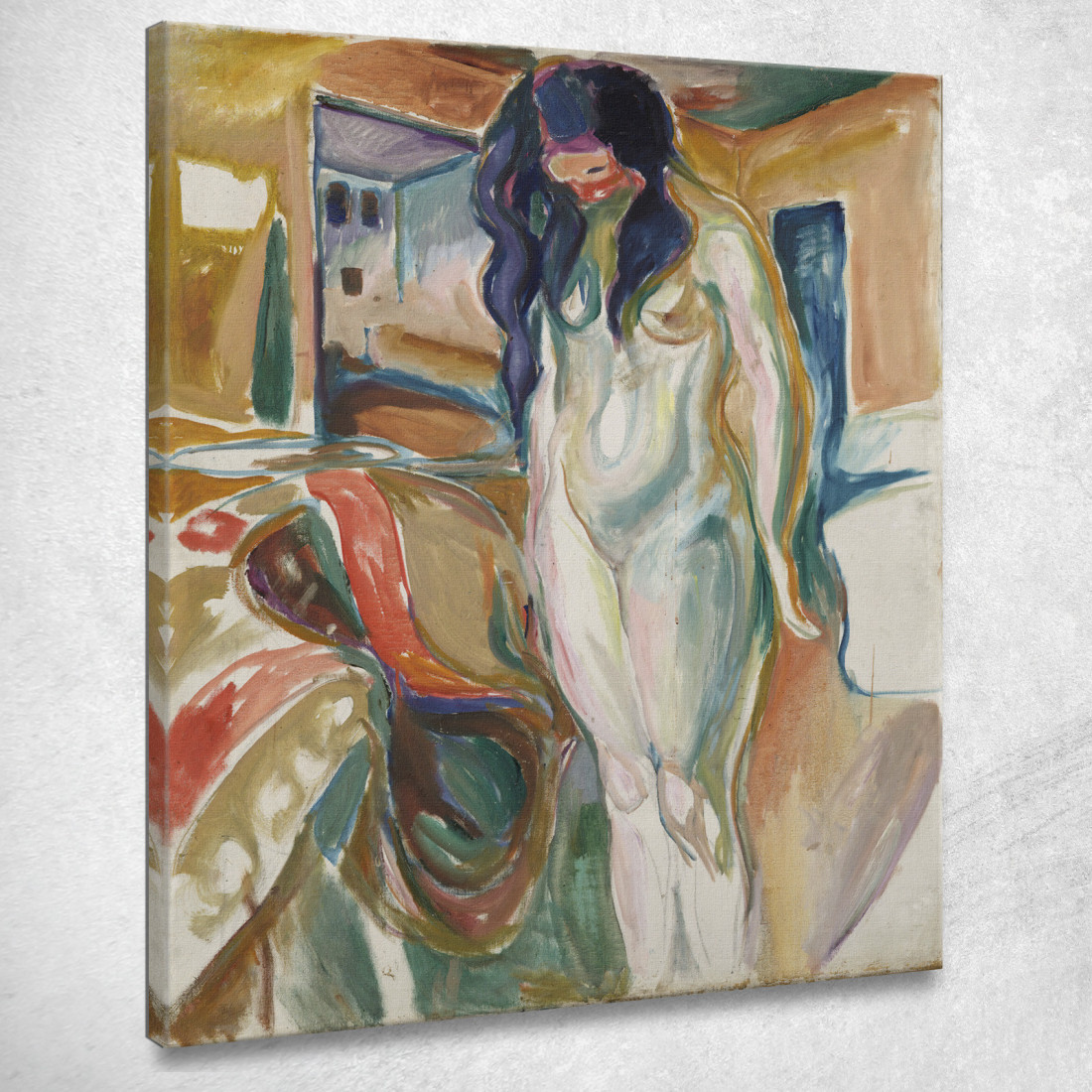 Modello Della Sedia In Vimini Edvard Munch em203 quadro stampato su tela Modello Della Sedia In Vimini Edvard Munch em203 quadro stampato su tela