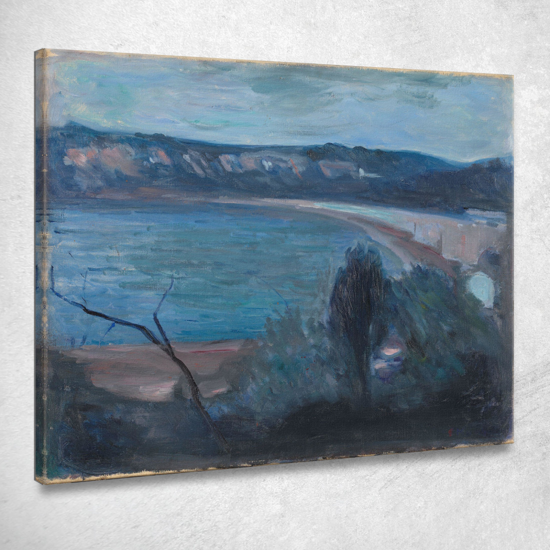 Al Chiaro Di Luna Sul Mediterraneo Edvard Munch em210 quadro stampato su tela Al Chiaro Di Luna Sul Mediterraneo Edvard Munch em210 quadro stampato su tela